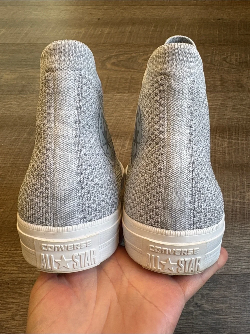 Converse Chuck Taylor All Star Flyknit High Top Sneakers Men’s 9/Women’s 11 Gray - Picture 7 of 10